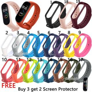 Dây đeo silicon / Nút kim loại cho đồng hồ thông minh Xiaomi Mi Band 4 Miband 4