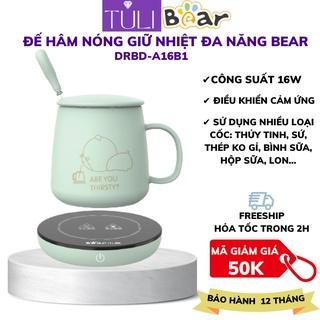 Đế làm nóng giữ nhiệt hâm nóng đồ uống và các vật phẩm Bear DRBD-A16B1, kèm cốc, An toàn tuyệt đối, Bảo hành 18 tháng