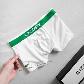 Quần lót nam boxer, quần sịp đùi nam logo thêu vải cotton mềm mịn thoáng khí LAC01A