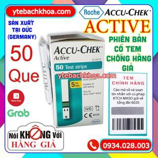 QUE THỬ ĐƯỜNG HUYẾT ACCUCHEK ACTIVE (50 QUE) HÀNG CHÍNH HÃNG - CÓ TEM CHỐNG HÀNG GIẢ