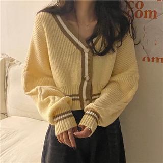 Áo khoác Cardigan dệt kim cổ tim phong cách hàn quốc cho nữ