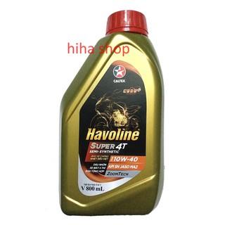 Nhớt xe số 0,8L Caltex Havoline 10W40 SEMI - dầu nhớt 4T bán tổng hợp xe máy, xe côn tay, exciter, winner, raider, wave