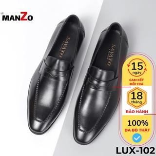 Giày tây nam da bò cao cấp - Giầy da nam dành cho dân công sở - Bảo hành 12 tháng tại Manzo - Lux 102