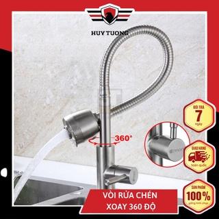 Vòi rửa chén Inox SUS 304, vòi rửa bát inox cao cấp siêu bền, dày, chắc chắn, chất lượng - Huy Tưởng