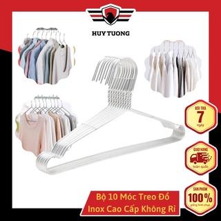 Bộ 10 móc treo quần áo người lớn, móc nhôm treo đồ, móc phơi quần áo người lớn inox cao cấp, cực kỳ chắc chắn -Huy Tưởng