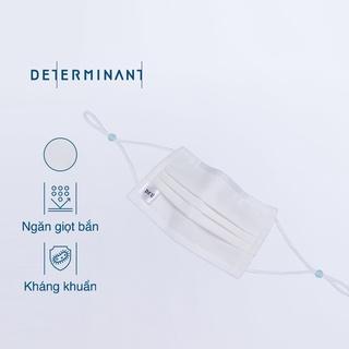 Combo 02 khẩu trang vải kháng khuẩn cao cấp DETERMINANT - kháng nước - màu trắng - White [DET30TM]