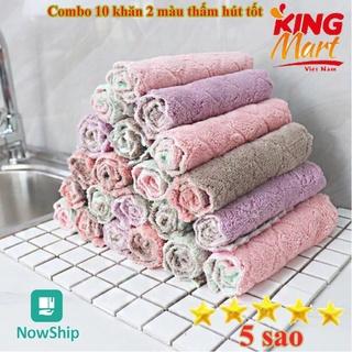 [MIỄN PHÍ VẬN CHUYỂN] Combo 10 Khăn lau đa năng 2 mặt 2 màu siêu thấm