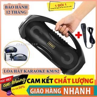 Loa Bluetooth Karaoke Xách Tay KM-S2 Bản Mới +Tặng Mic Hát Có Dây, Âm Bass Cực Hay HOT