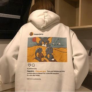 Áo hoodie nữ nam unisex có mũ ulzzang hàn quốc cặp đôi local brand nỉ ngoại form rộng đen trắng T&J cute zip chống nắng