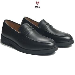 Giày lười nam penny loafer MAD black da bò cao cấp | Giày tây công sở thời trang hàn quốc yêu thích nhất