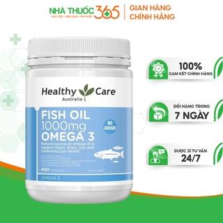 Dầu cá tự nhiên Fish Oil 1000mg Omega 3 Healthy Care - Lọ 400 viên