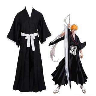 (Có Sẵn) Trang Phục Hóa Trang Bleach Kurosaki Ichigo Cosplay Cho Nam Nữ Truyền Thống Nhật Bản Kimono Dành Cho Người Lớn