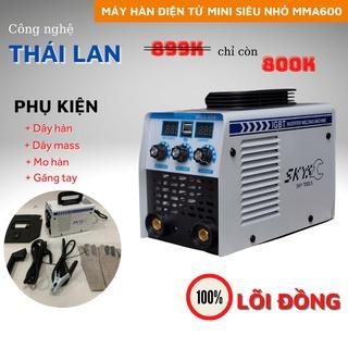 Máy hàn điện tử mini siêu nhỏ MMA600 chính hãng SKY, hàn kéo que 2,5, 100% lõi đồng - Tích hợp sạc điện