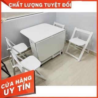 Bộ bàn ăn thông minh 1 bàn + 4 ghế gấp gọn , tiết kiệm diện tích cho nhà nhỏ