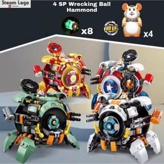 (PHIÊN BẢN PHÁO LAZER) Đồ Chơi LEGO Lắp Ráp 12in1 Mô Hình Nhân Vật Wrecking Ball Hamster Overwatch - 233 pcs cho trẻ em