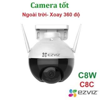 Camera WiFi Ezviz C8C 1080P 2MP / C8W 4MP 2K / C8PF Mắt kép IP Ngoài trời , Xoay 360 độ