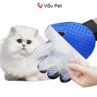 Găng tay chải lông, lấy lông rụng cho chó mèo Vẩu Pet Shop