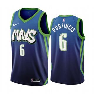 Nba Dallas Mavericks No. Bộ Quần Áo Thể Thao Bóng Rổ Thoáng Khí Phiên Bản Thành Phố Màu Xanh Dương 6 S-XXL