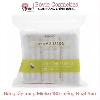 Bông tẩy trang Miniso 180 miếng Nhật Bản