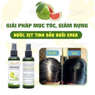 Bộ 2 chai xịt tinh dầu bưởi kích mọc tóc pomelo EMER 100ml x2 hết rụng dưỡng tóc chuyên sâu Học Viện Quân Y Việt Nam