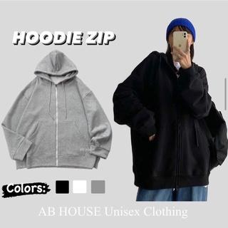 Áo Khoác Nỉ Trơn HOODIE ZIP Unisex Nam Nữ (Ảnh Thật/Có Sẵn)