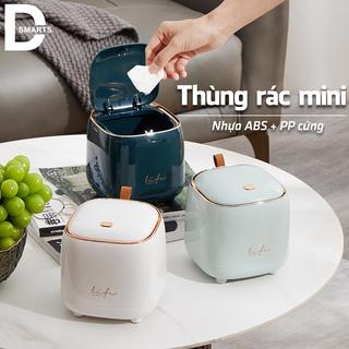 Thùng rác mini để bàn kiểu dáng hiện đại, sang trọng đựng đồ tiện dụng tiện lợi, chất liệu ABS cao cấp