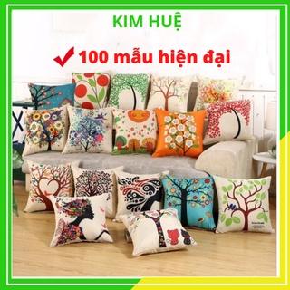 Gối tựa lưng sofa, gối tựa vuông 45x45, gối noel kê lưng văn phòng Kim Huệ 2022 (cả vỏ cả ruột)