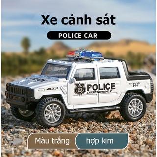 Đồ chơi mô hình xe ô tô cảnh sát bằng hợp kim chạy cót