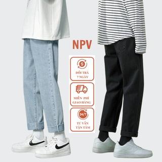 Quần Jean baggy nam nữ NPV , jeans unisex - Quần bò dáng suông rộng -Top xu hướng 2022