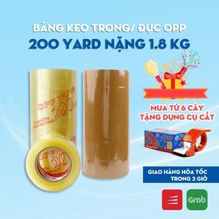 Cây Băng Keo Trong, BK Đục 200 Yard 1.8 Kg Đóng Dán Hàng Gồm 6 Cuộn