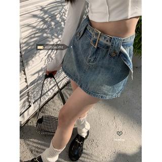 [Mã FATREND18 giảm tới 30k đơn 99k] HUANG YOYO Quần Giả Váy denim Lưng Cao Dáng Ôm Thời Trang Hàn Quốc Quyến Rũ Cho Nữ