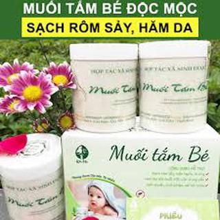 Combo 1 muối tắm bé 400g + 1 Sữa tắm dược liệu mật cỏ non cho mẹ độc mộc