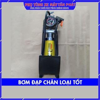 [Loại Tốt] Bơm Đạp Chân 1 Piston Dùng Cho Xe Đạp Xe Máy Ô tô Có Đồng Hồ Đo Áp Xuất Hãng Bee