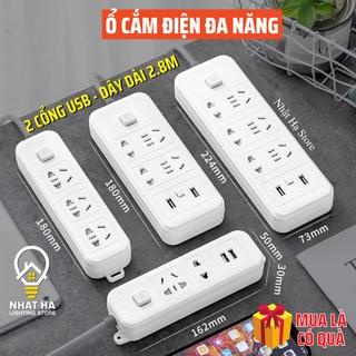 Ổ Cắm Điện Đa Năng Nhật Hạ Dây Dài 3m, 5m Có Cổng USB Công Tắc Nắp Bịt Chống Giật An Toàn