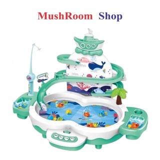 Đồ Chơi MushRoom Shop - Bộ Câu Cá Có Tháp Cầu Trượt, Phát Nhạc, Sạc Pin Phát Triển Trí Tuệ Cho Bé