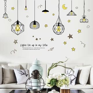 [Mã 151LSSALE giảm 10k đơn 50k] Decal Dán Tường - Giấy Dán Tường - Đèn treo phòng khách - XL7230 - Scenedecal