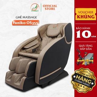 Ghế massage toàn thân,Bảo hành 10 năm Funiko OS 355 3D di chuyển nhiệt hồng ngoại,massage trị liệu chuyển sâu