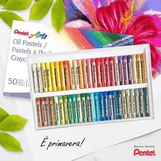 RẺ NHẤT SÀN - Sáp dầu Pentel 50 màu PHN50 - Sáp tô mầu Nhật, phấn dầu, sáp mầu Pentel - Loki Kids