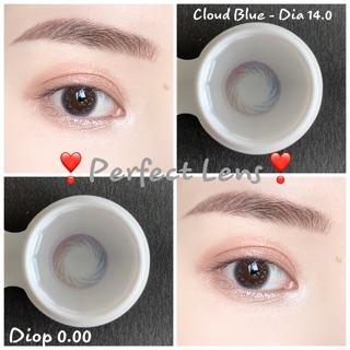 Lens Mắt , Kính Áp Tròng  Không Độ , CLOUD BLUE , DIA 14.0 , Dành Cho Mắt Khô Yếu Giá Sale