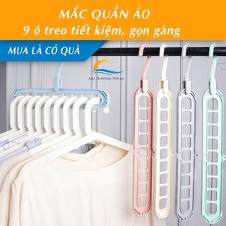 Móc Treo Quần Áo Đa Năng Thông Minh Nhựa 9 Lỗ Cao Cấp HADU