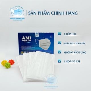 [GIÁ SỈ[ khẩu trang y tế 4 lớp màu trắng hộp 50c