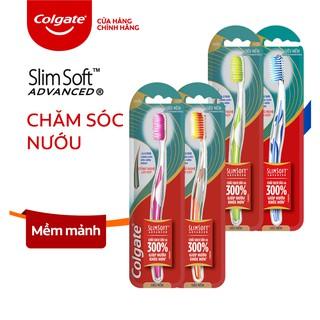 [Mã FMCGCO1 giảm 8% đơn 250K] Bộ 4 Bàn Chải Đánh Răng Colgate SlimSoft Advanced siêu mềm mảnh chăm sóc nướu