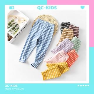 Combo 10 quần chục dài kẻ chất liệu cotton siêu thoáng mát cho bé trai và gái 6-16kg