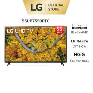 [Mã ELMALL6 giảm 6% đơn 300K] Smart UHD Tivi LG 55 inch 4K 55UP7550PTC - Model 2021 - Miễn phí lắp đặt