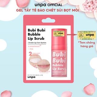 Tẩy tế bào chết môi Bubi Bubi dang gel sủi bọt Unpa Bubble Lip Scrub 10ml Unpa Official Store