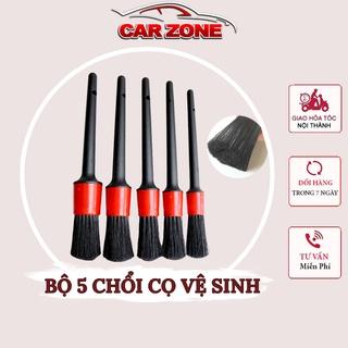 Bộ 5 Chổi Cọ Vệ Sinh Xe Ô Tô Đa Năng - Cọ Rửa Khoang Máy, Mân Xe, Nội Thất