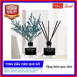 Nikascent Tinh dầu cắm que gỗ, tinh dầu nước hoa thơm để phòng tự lan toả giúp khử mùi và tạo hương thơm tự nhiên