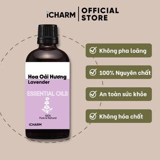 Tinh dầu hoa oải hương 100ml iCHARM - Nguyên chất 100%, không pha loãng, không tạp chất