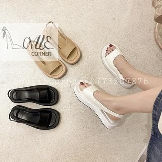 GIÀY ĐẾ XUỒNG NỮ LOVIIECORNER - SANDAL ĐẾ BẰNG ULZZANG 5 PHÂN - GIÀY XUỒNG NỮ ĐẾ BÁNH MÌ 5CM S210709 S220309