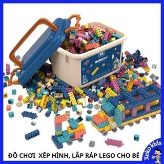 Bộ đồ chơi xếp hình, ghép hình Lego cho bé trai, gái 3 4 5 6 7 tuổi. Trò chơi lắp ráp, lắp ghép thông minh cho trẻ em